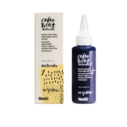 Matizador Maticolor Glossco para neutralizar tonos amarillos y naranjas en cabellos rubios, decolorados y con mechas.
