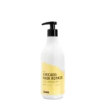 Avocado Mask Repair Glossco, mascarilla reparadora con aguacate para nutrir, fortalecer y devolver el brillo al cabello dañado.